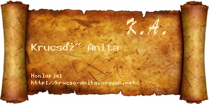 Krucsó Anita névjegykártya