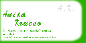 anita krucso business card